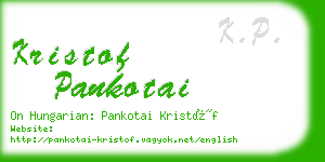 kristof pankotai business card